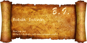 Bobák István névjegykártya