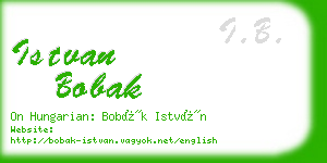 istvan bobak business card